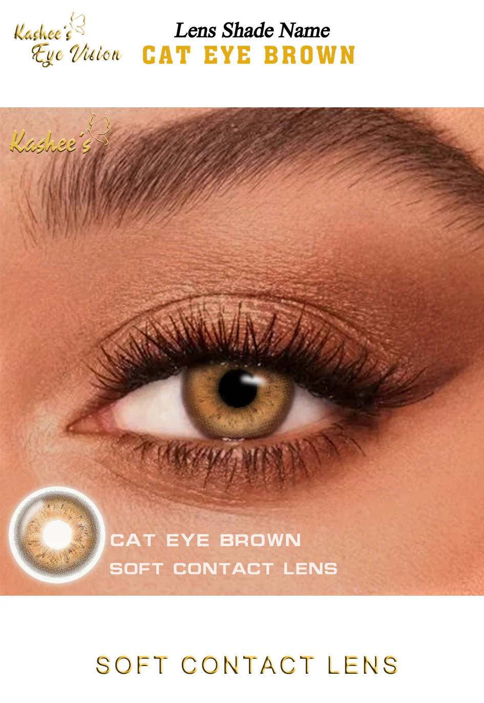 Kashees Lens Cat Eye Brown - Image 2