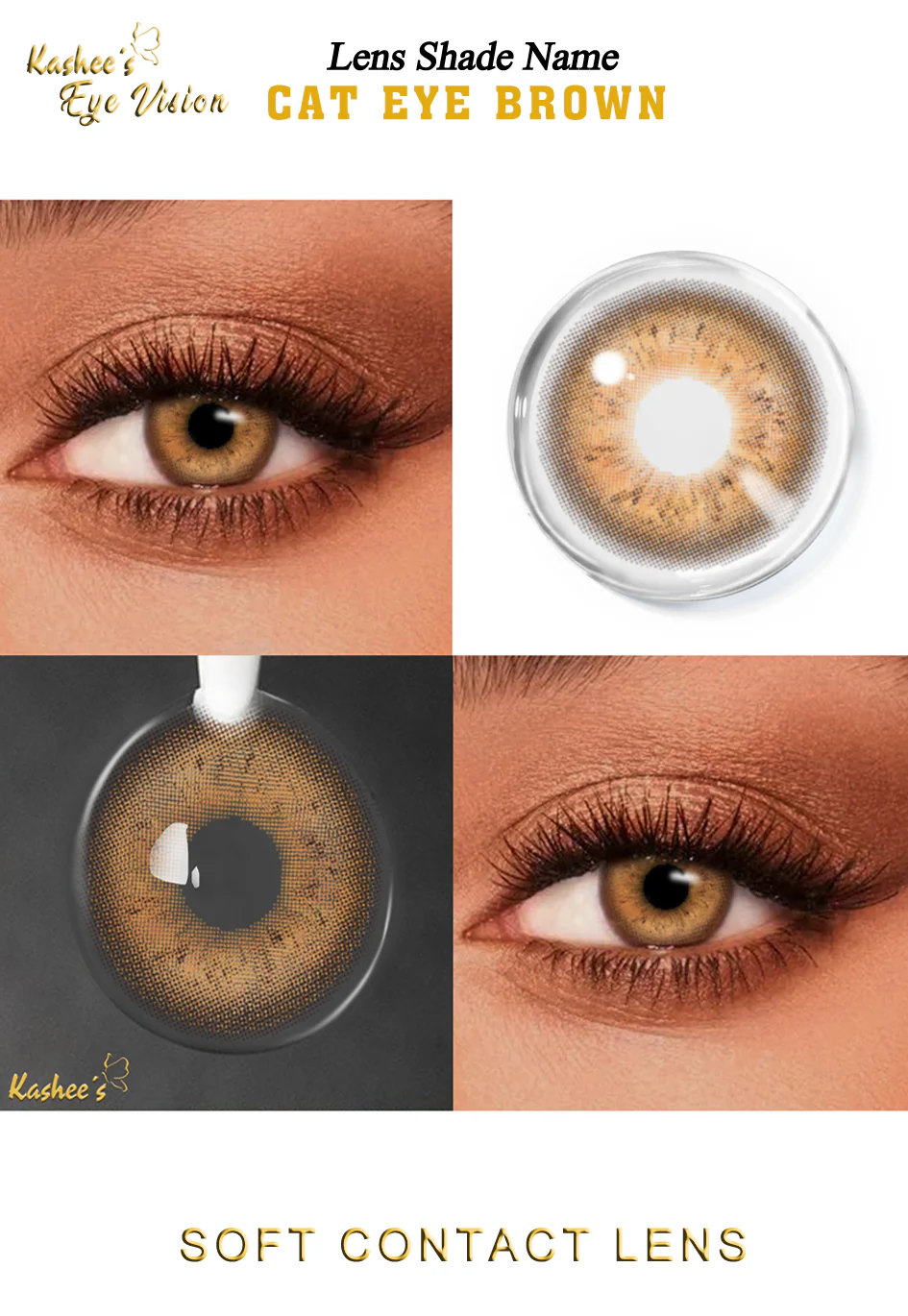 Kashees Lens Cat Eye Brown - Image 3