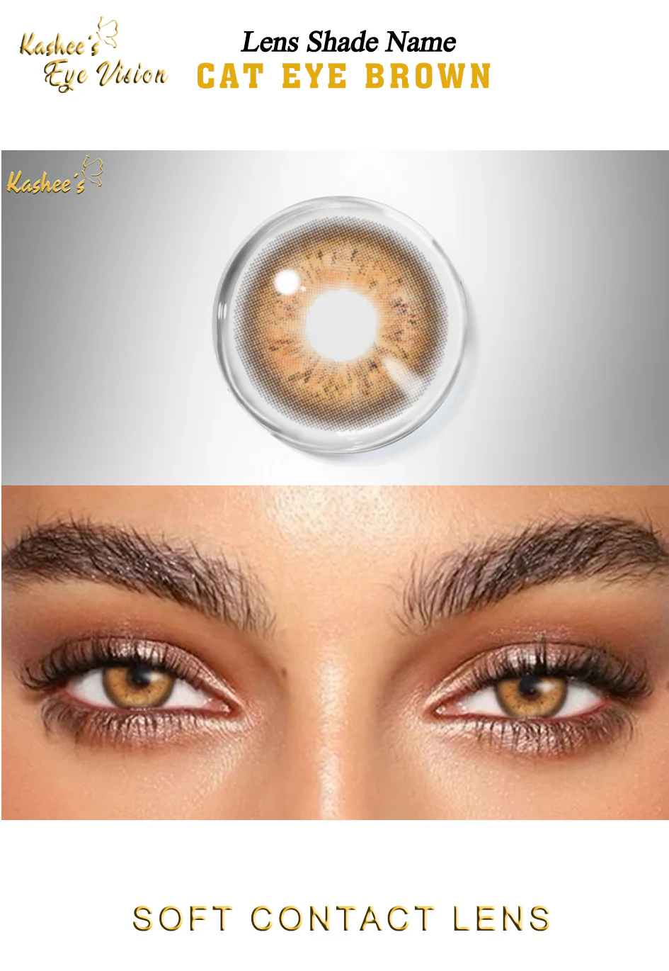 Kashees Lens Cat Eye Brown - Image 4