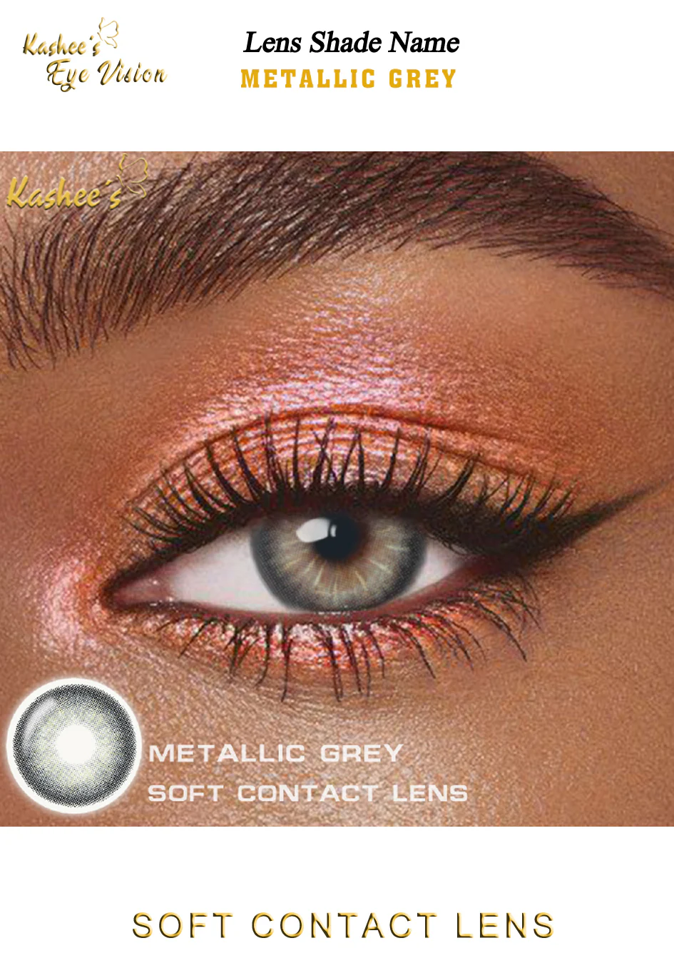 Kashees Lens Metallic Grey - Image 2